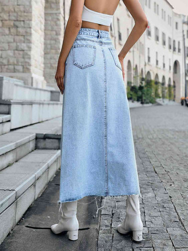 Stilla | Hem Denim Nederdel