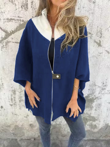 Stilla | Casual jakke med ståkrave og lynlås