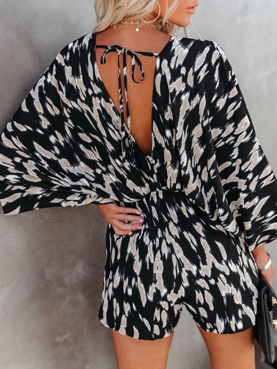 Stilla | Printed Kimono Ærme Romper