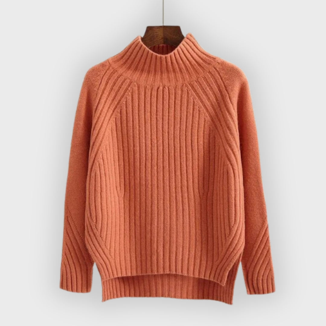 Stilla | Strikpullover med Halv Rullekrave