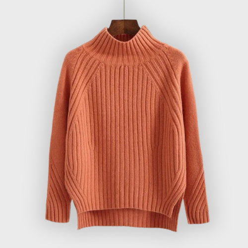 Stilla | Strikpullover med Halv Rullekrave