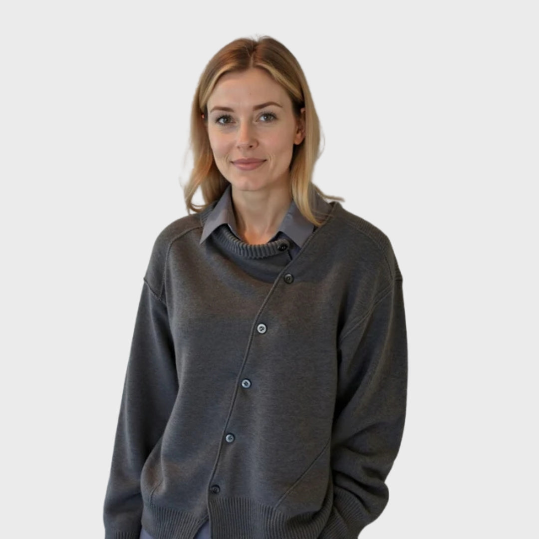 Stilla | Behagelig strikjakke med legende knapdetalje
