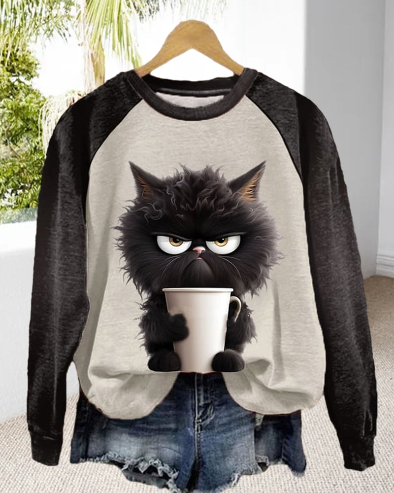 Stilla | Kat Sweatshirt med farveblok