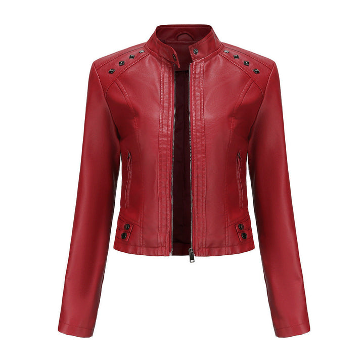 Stilla | Støttede PU læder kort jakke
