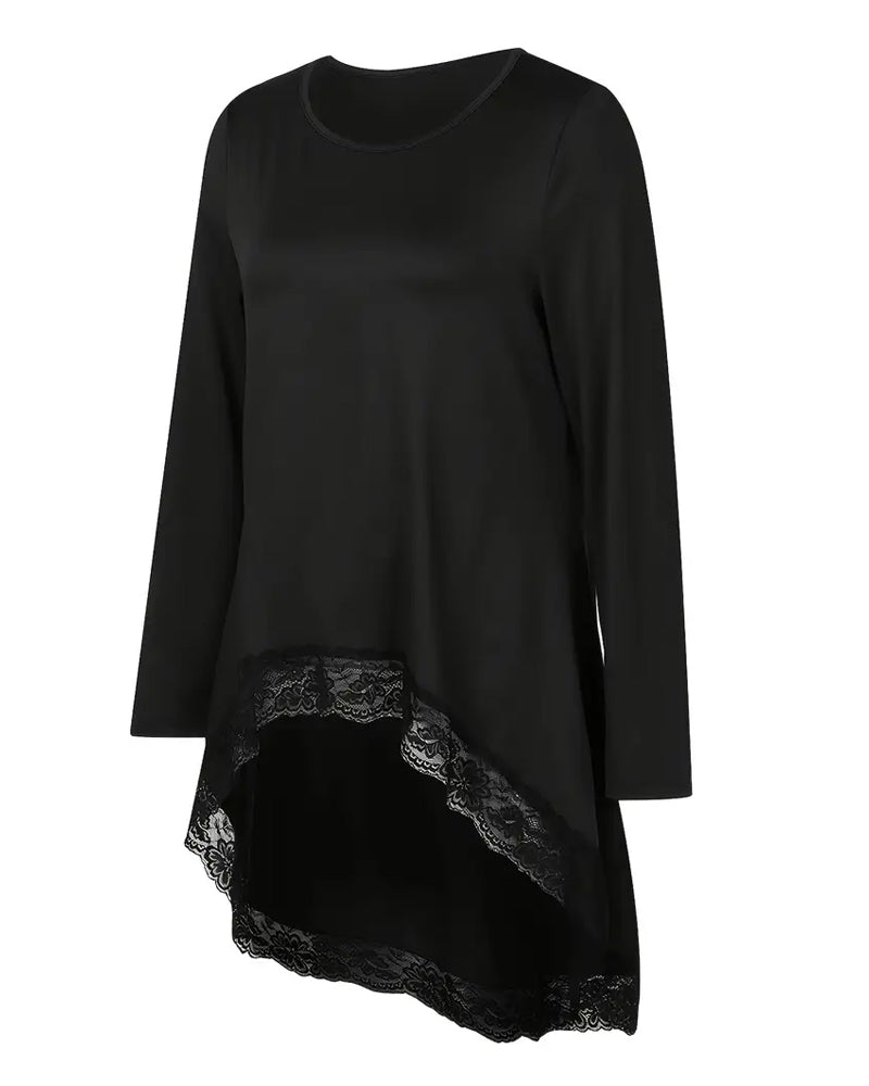 Stilla | Langeærmet top med mesh patchwork