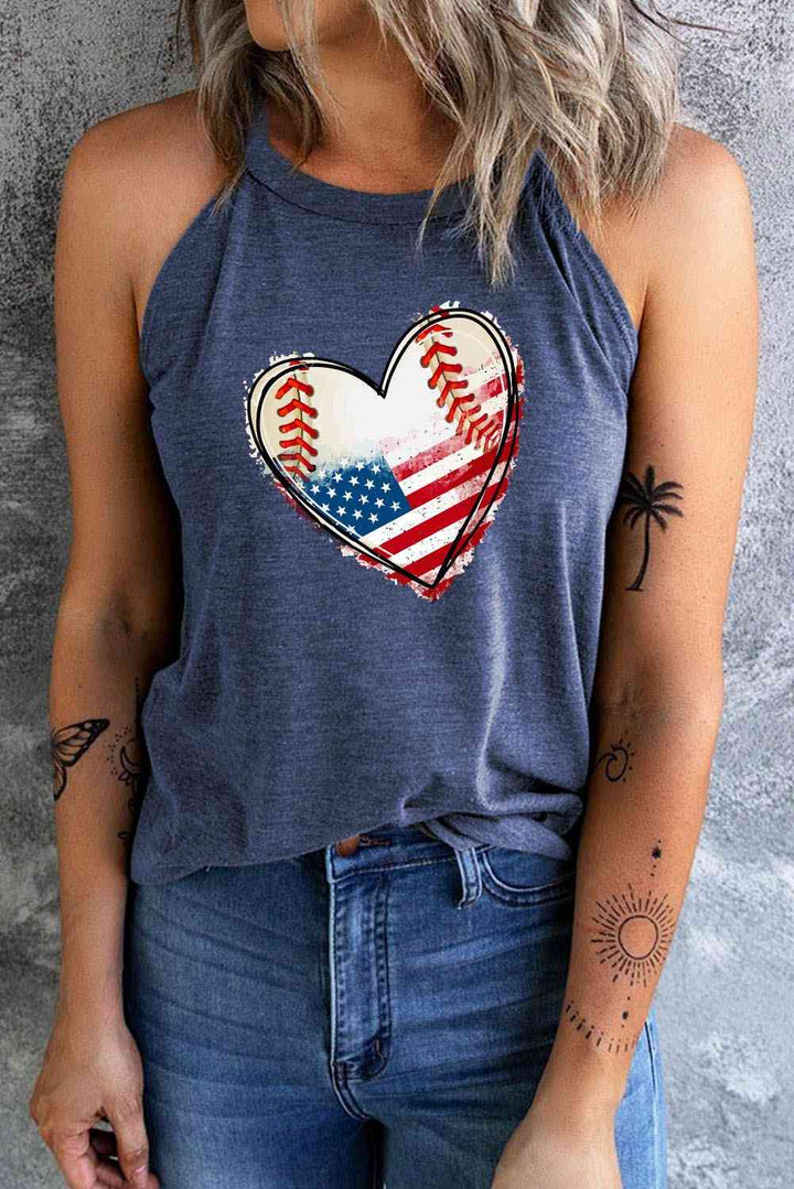 Stilla | Flag Heart Graphic Tank