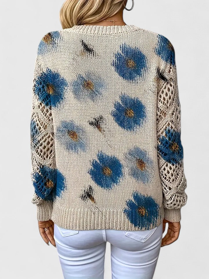Stilla | Elegant Sweater med Blomsterdesign