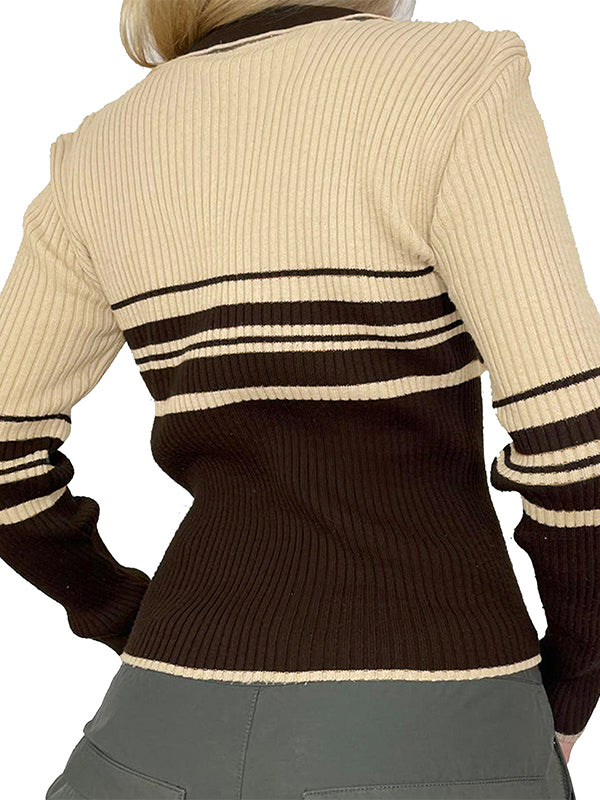 Stilla | Vintage Stribet Patchwork-Reverscardigan