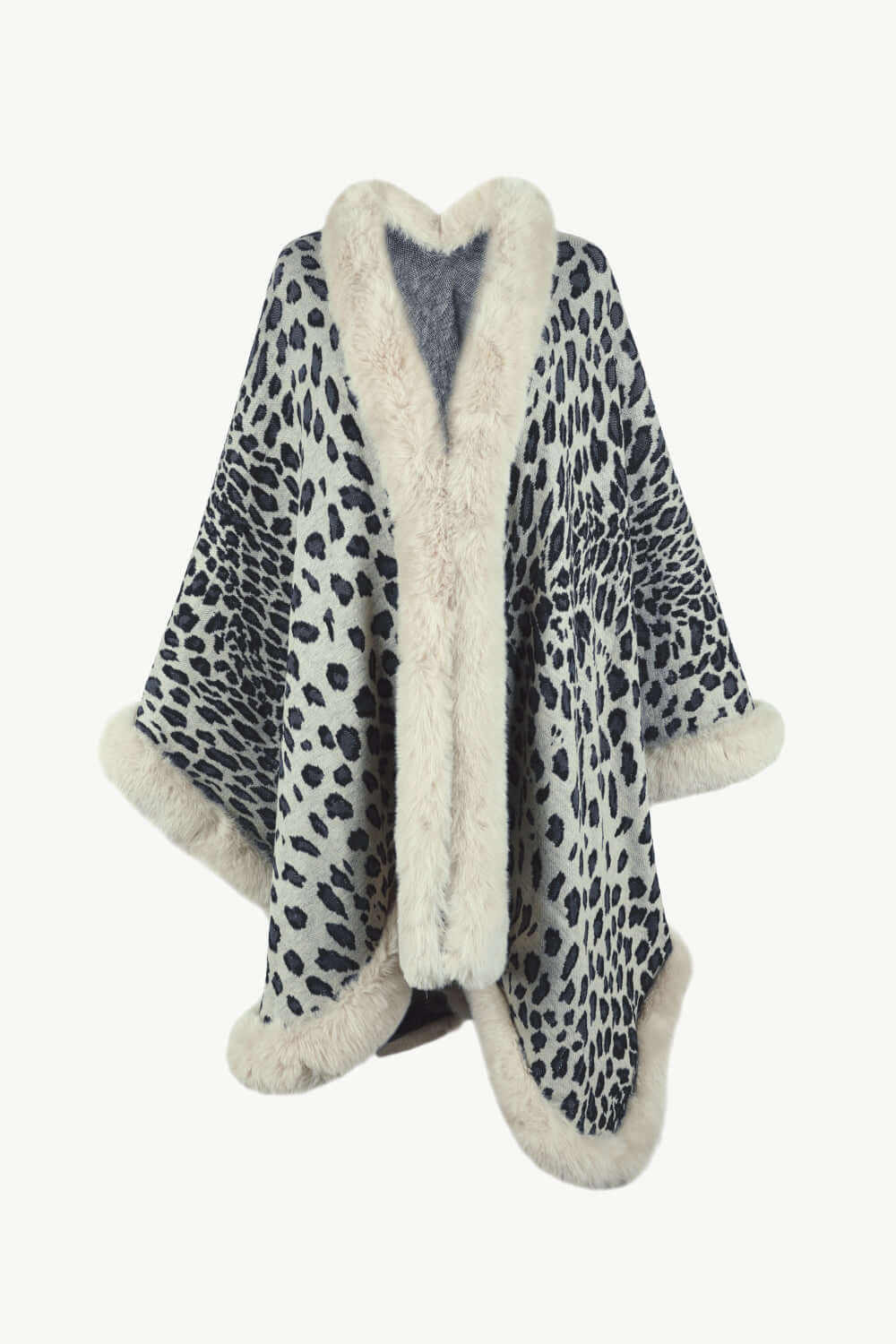 Stilla | Leopardmønster Åben Poncho