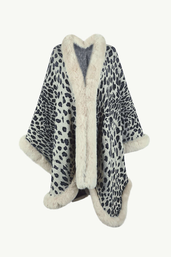 Stilla | Leopardmønster Åben Poncho