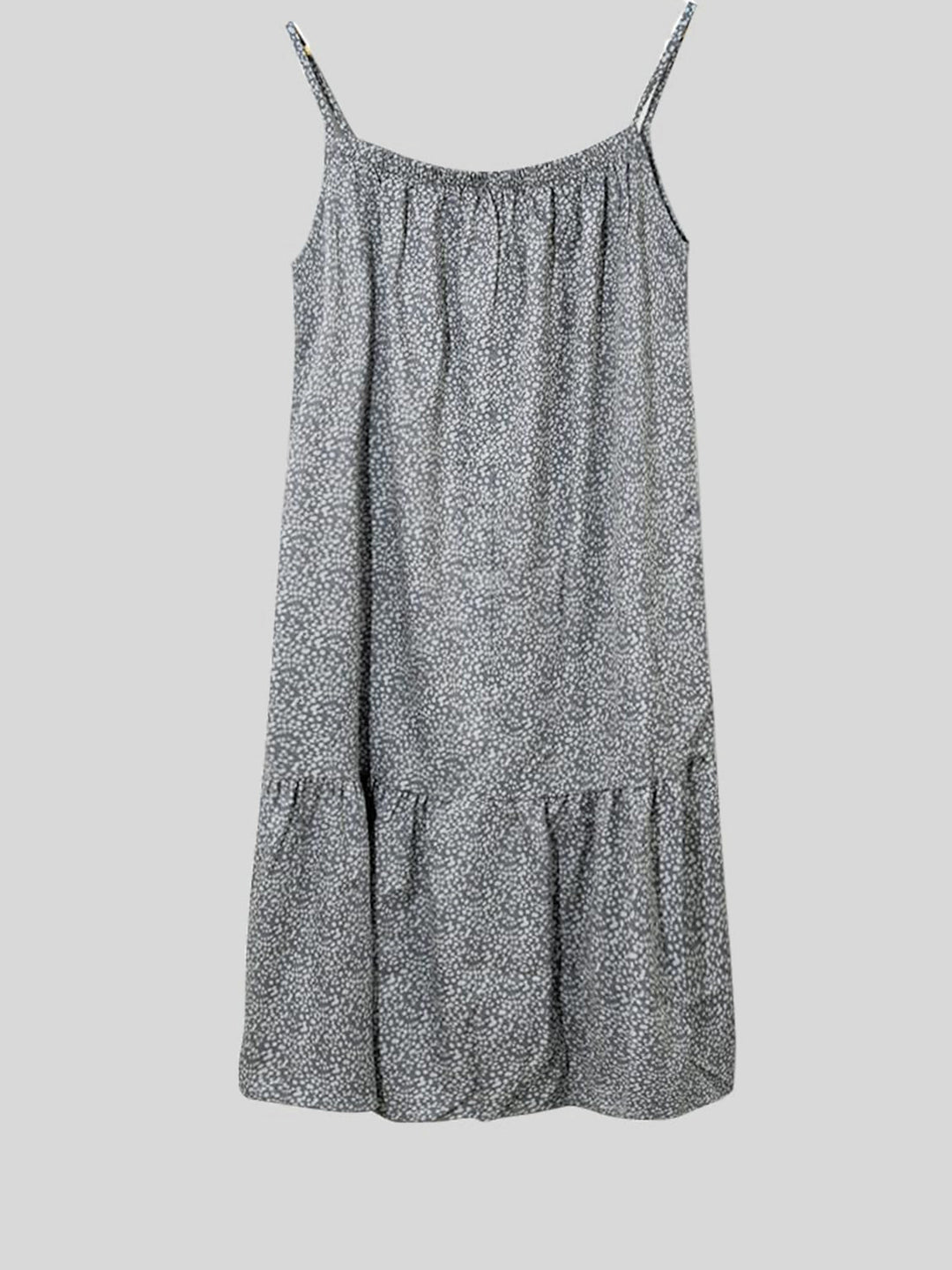 Stilla | Størrelse Trykt Ærmeløs Mini Cami Kjole