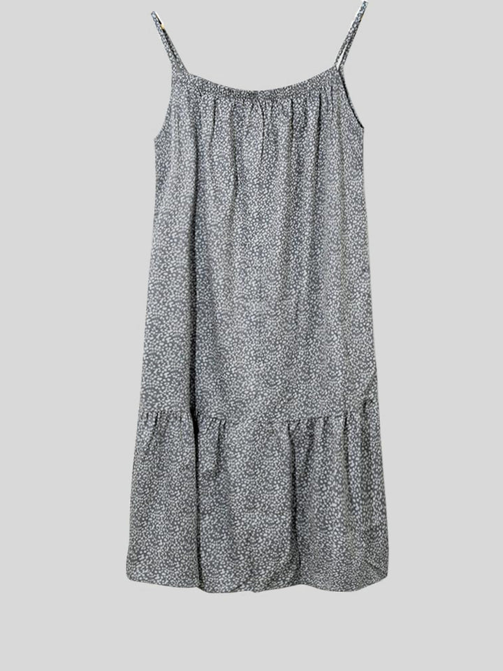 Stilla | Størrelse Trykt Ærmeløs Mini Cami Kjole