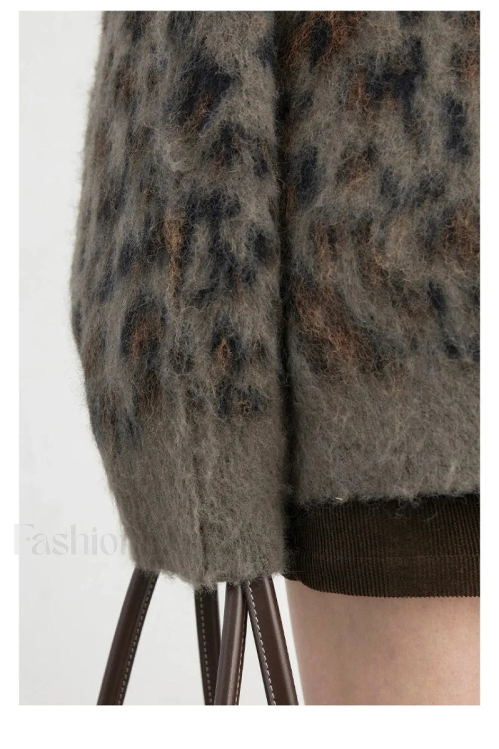 Stilla | Komfortabel Leopardprint Enkeltknap Cardigan