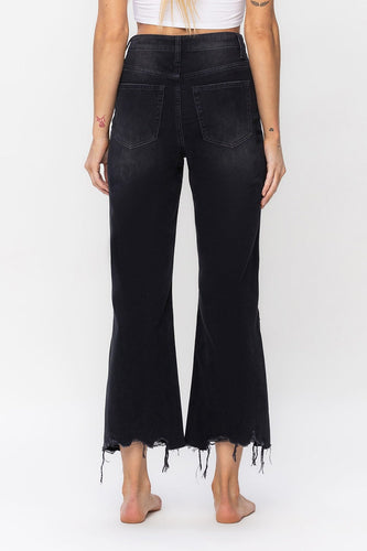 Stilla | by Flying Monkey Vintage Ultra Høj Talje Distressed Crop Flare Jeans