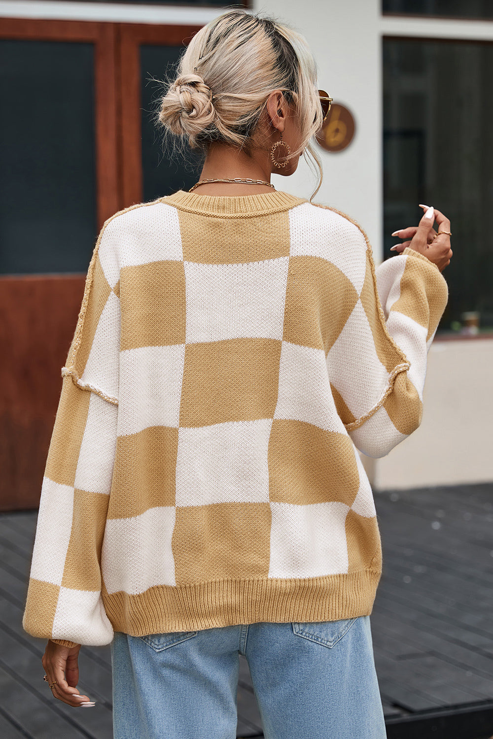 Stilla | Exposed seam droppet skulder sweater