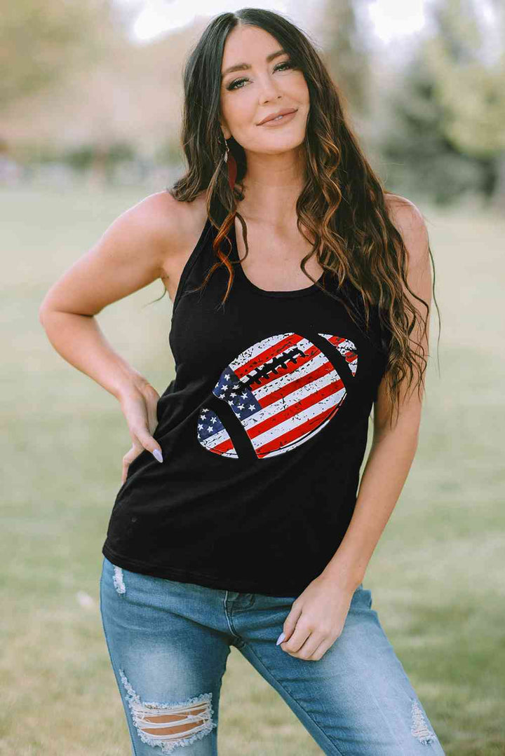 Stilla | Fodbold Grafik Racerback Tank