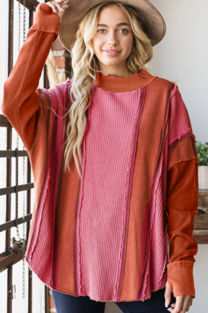 Stilla | Block Exposed Seam Top