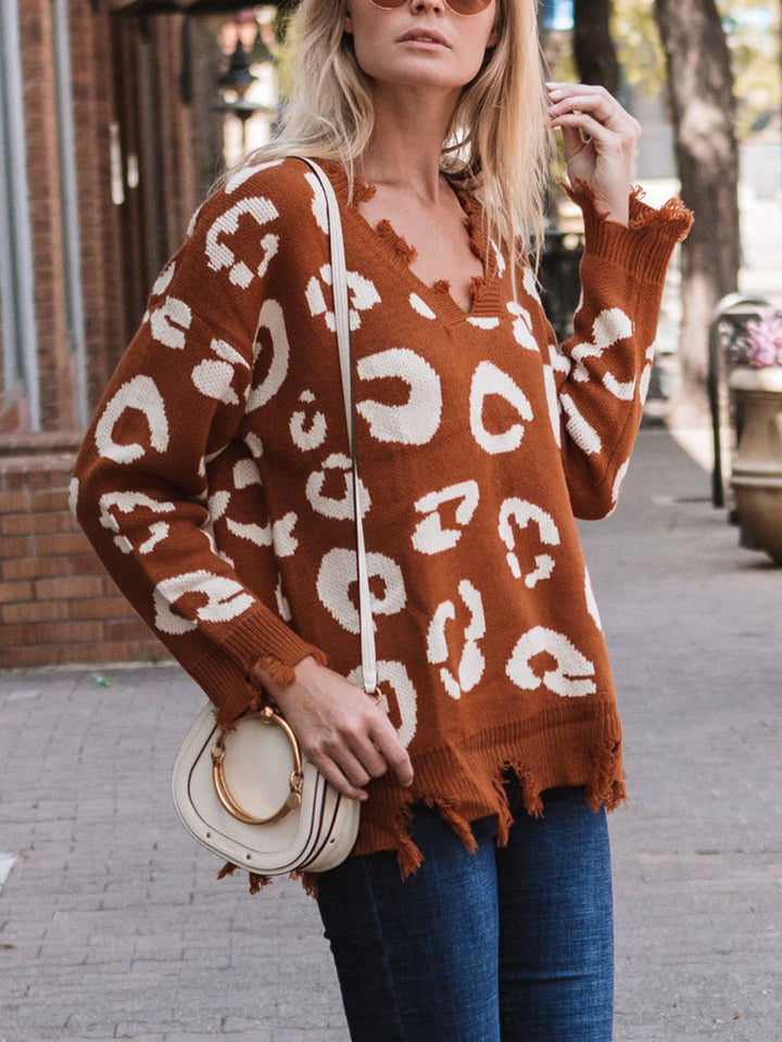 Stilla | Frynset Kant Langærmet Sweater