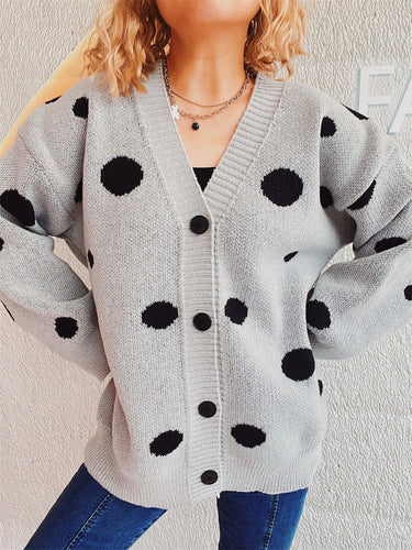 Stilla | Dot Button Up Cardigan