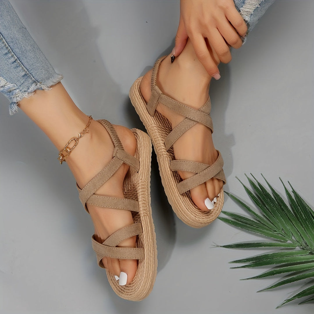 Stilla | Kryds Sandaler, Elastiske Remme, Åbne Tåer