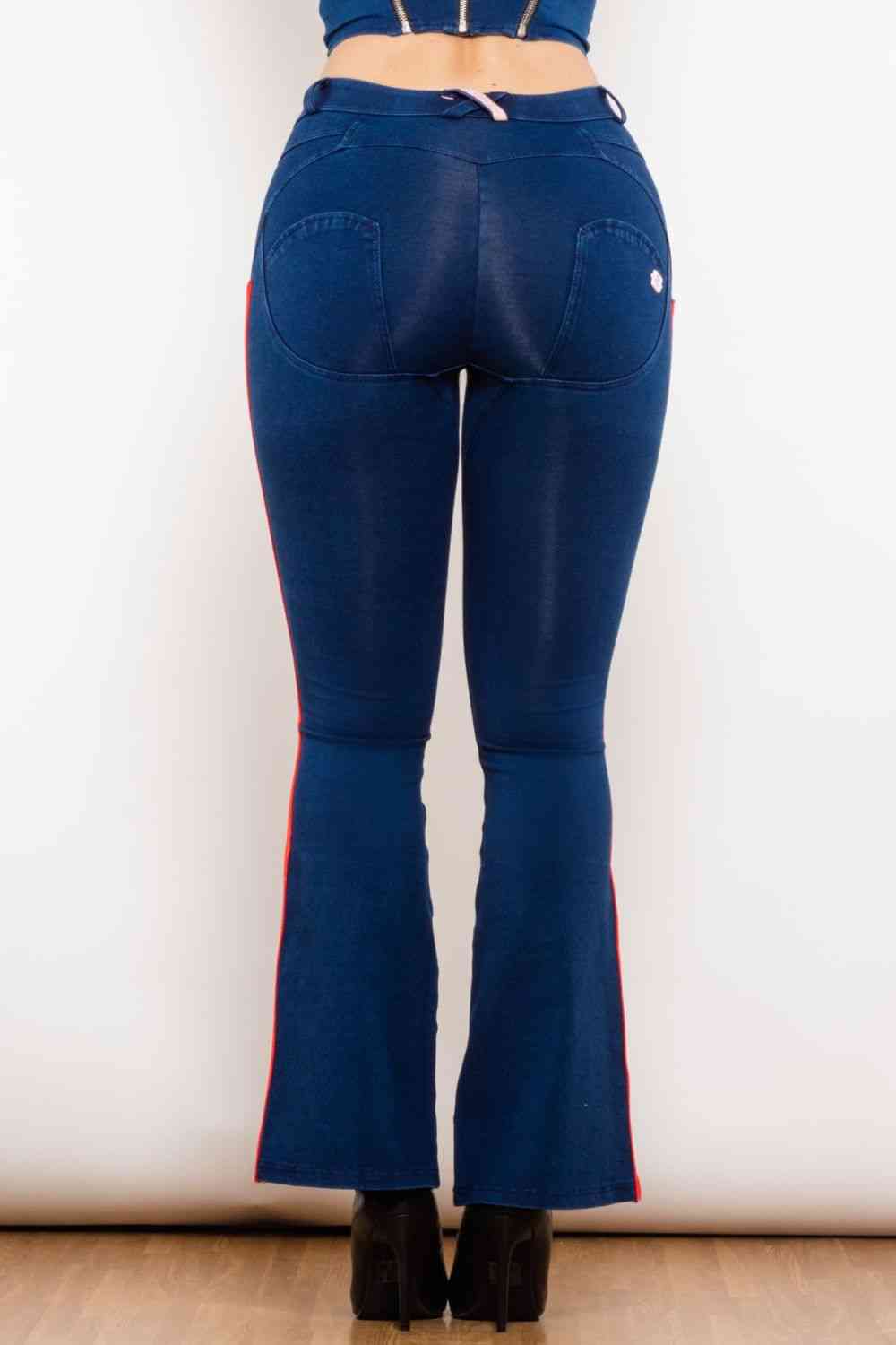 Stilla | Stripe Buttoned Bootcut Jeans