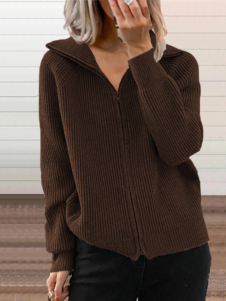 Stilla | Cozy Cotton Knit Zip-Up Pullover Jakke