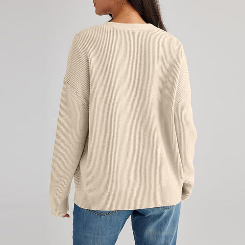 Stilla | Nakke Knap Front Cardigan