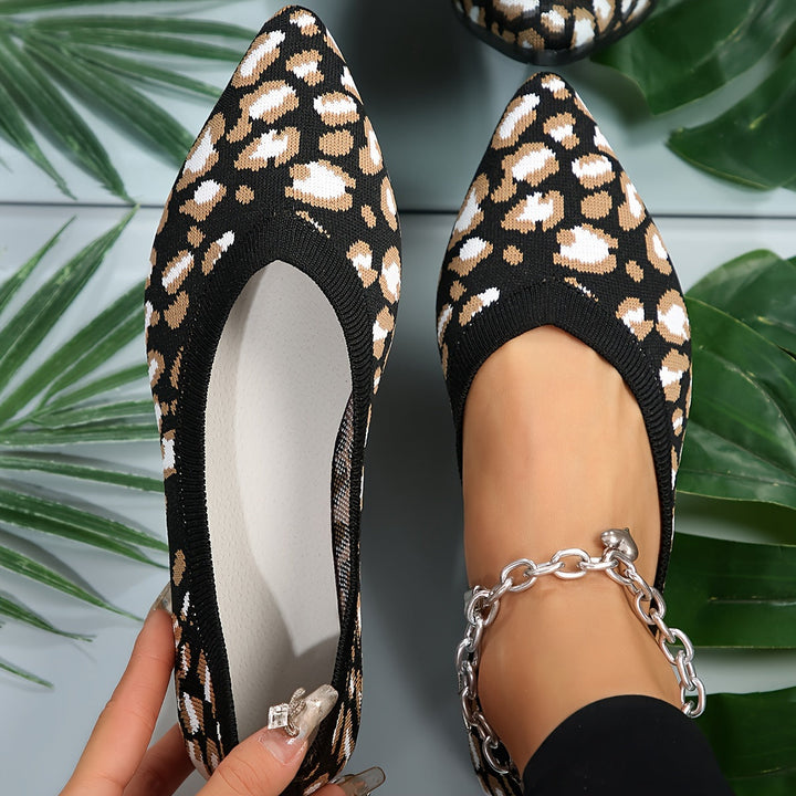 Stilla | Damer Leopard Ballerinas Punktskrid På Lys Ramin