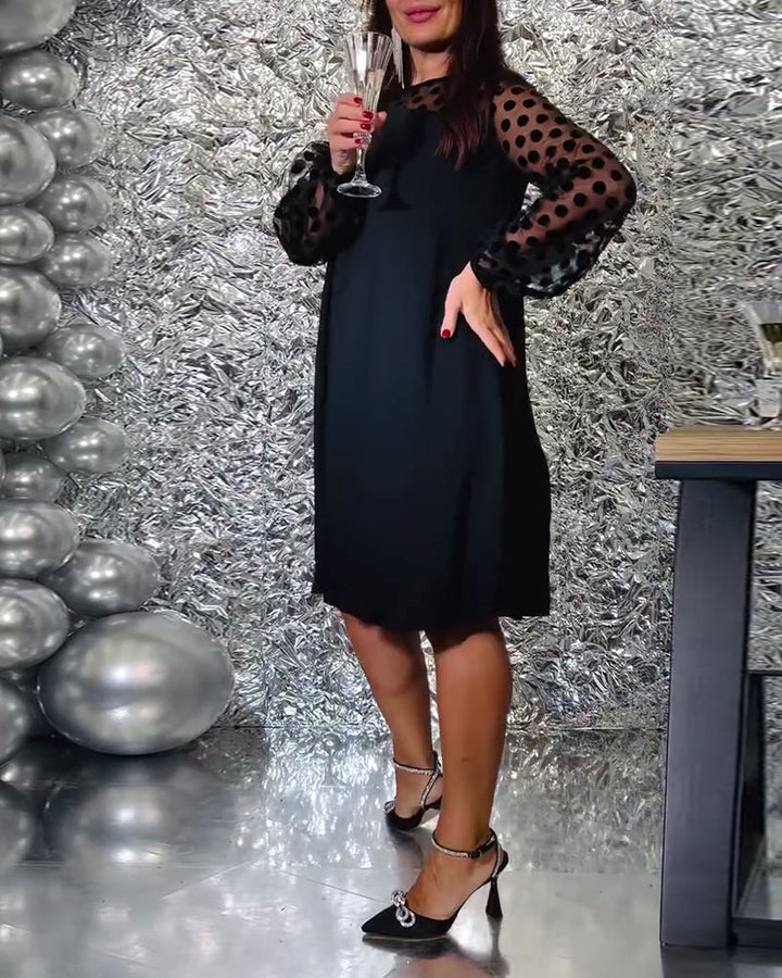 Stilla | Linjer Kjole Mesh Polka Dot
