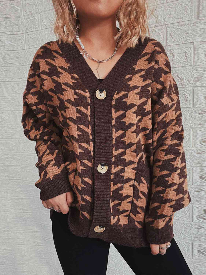 Stilla | Knap Front Cardigan Med Lommer