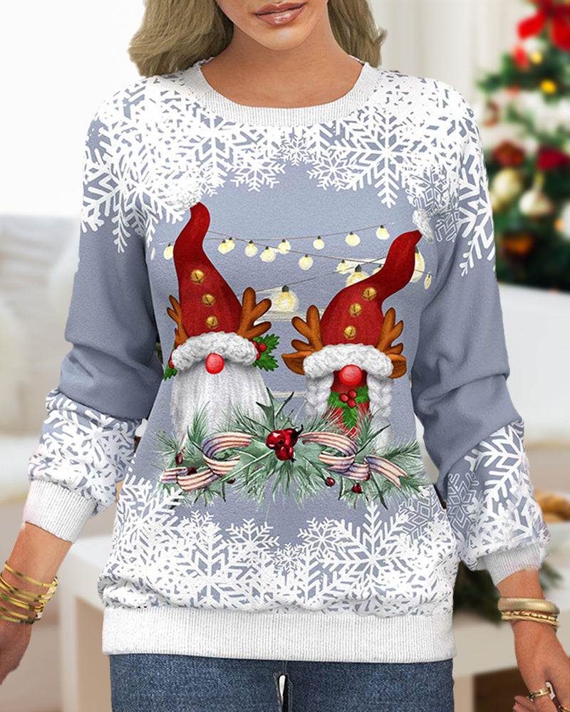 Stilla | Sweatshirt med raglanærmer i julemotiv