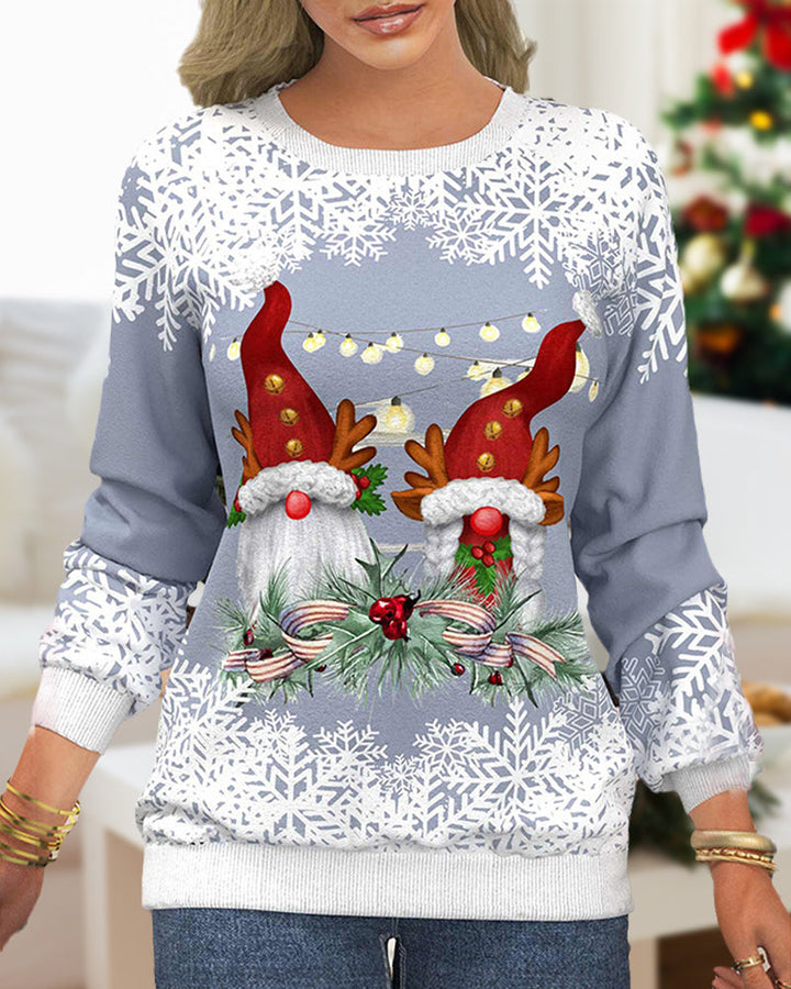 Stilla | Sweatshirt med raglanærmer i julemotiv