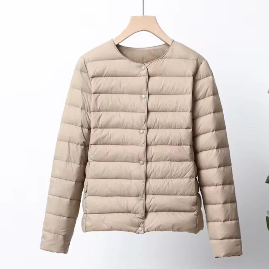 Stilla | Dunjakke Ultralet Slim Fit Knaplukning Hofte-længde
