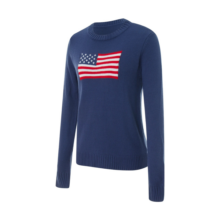 Stilla | Streetwear Efterårs sweater med amerikansk flag for kvinder