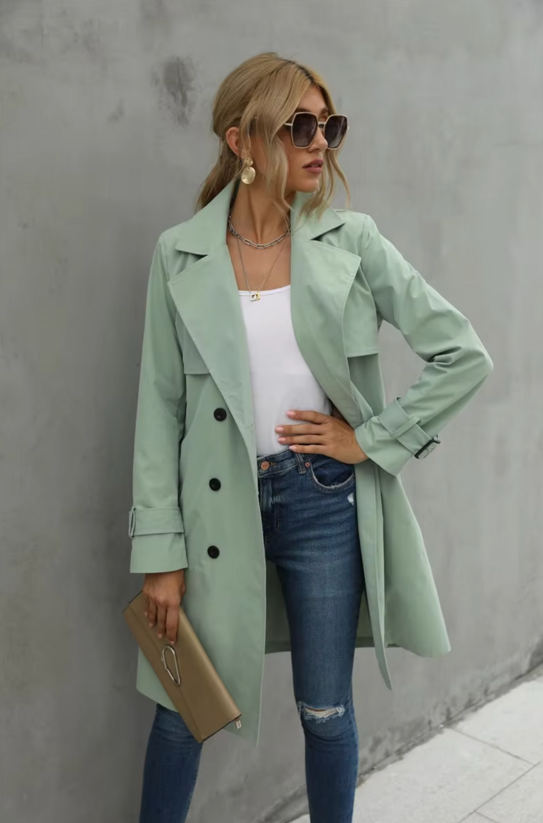Stilla | Casual lang trenchcoat - Stilfuld & Varm