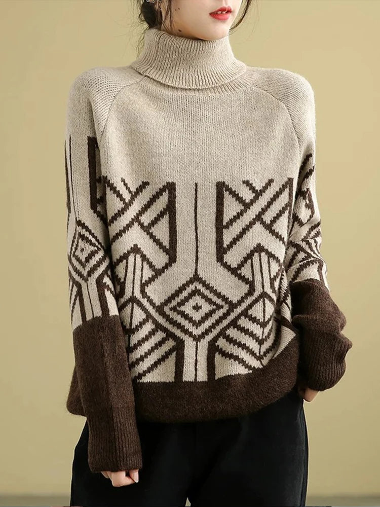 Stilla | Strikpullover med rullekrave