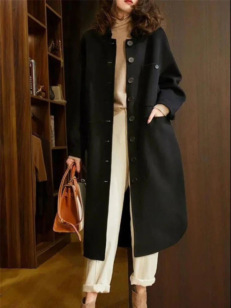 Stilla | Elegant Lang Uldfrakke