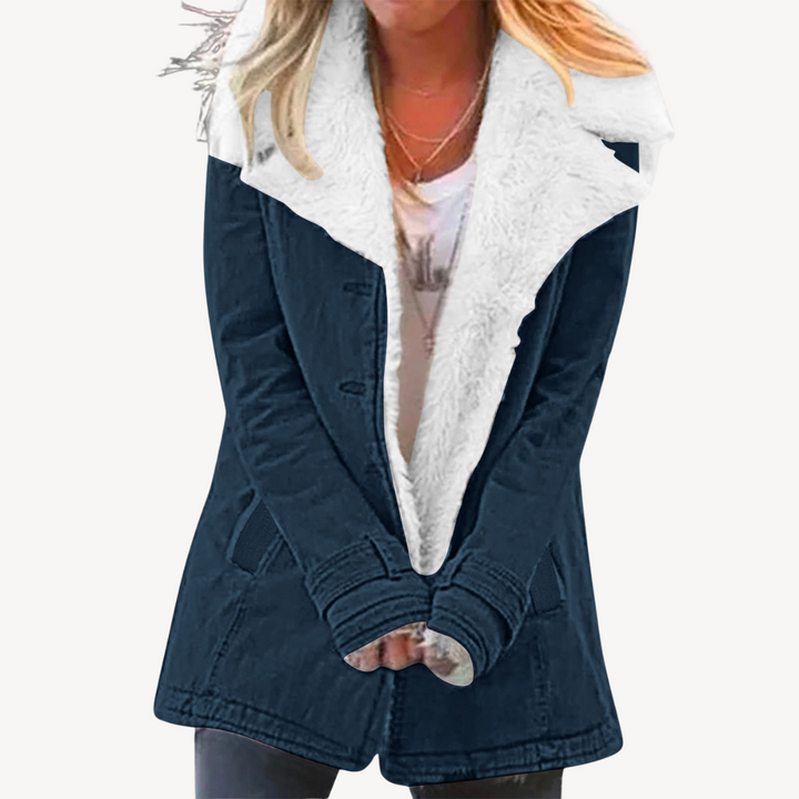 Stilla | Damers Sherpa Futteret Denimjakke