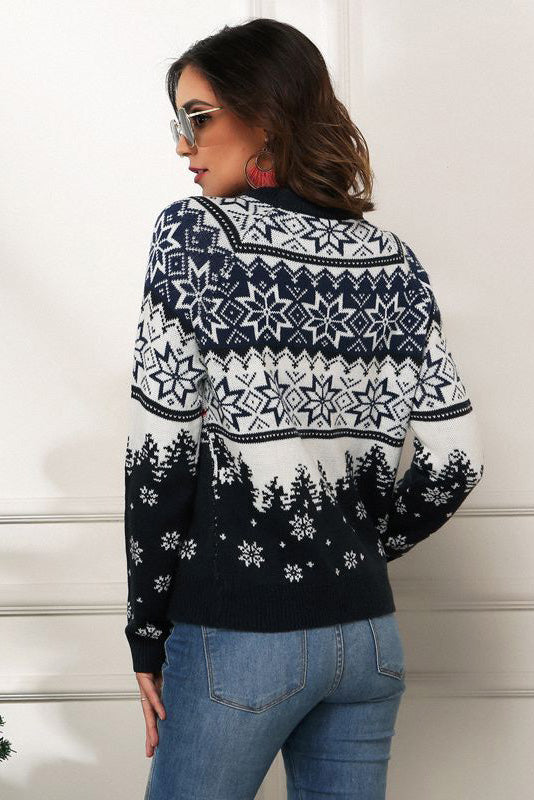 Stilla | Snefnug- og lastbiltryk julesweater