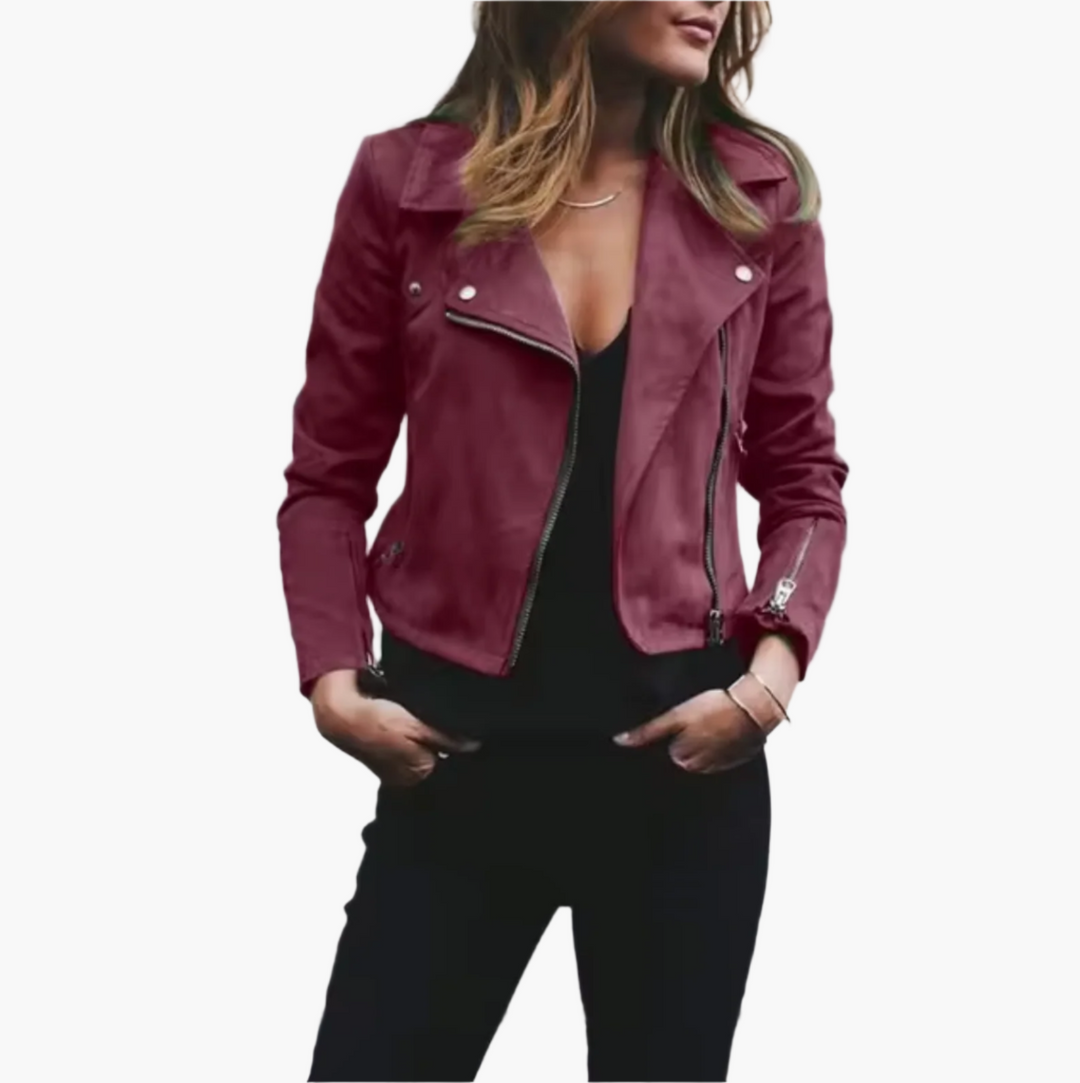 Stilla | Bikerjakke Kort Jakke til Fritid Og Hverdag - Moderner Streetstyle-Look
