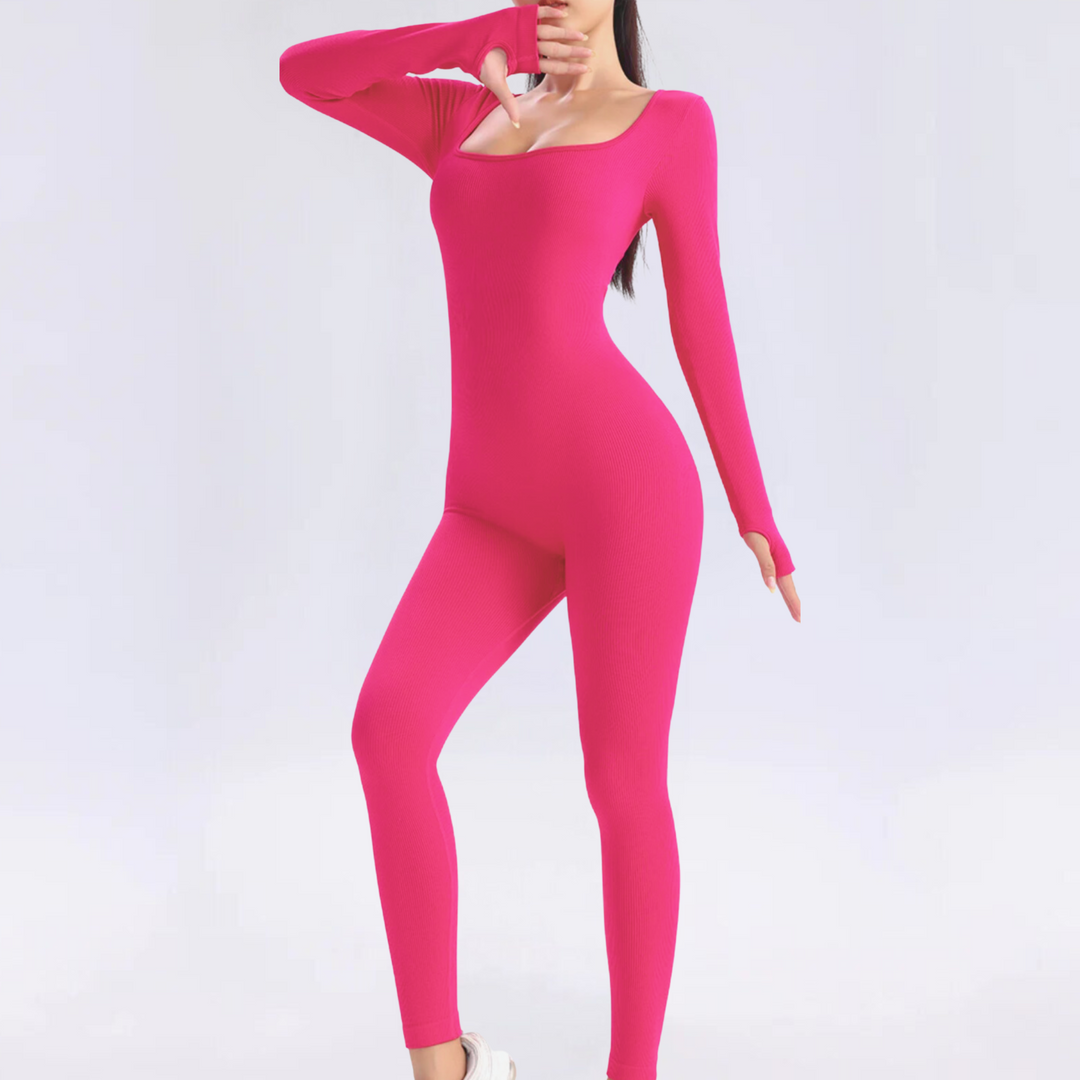 Stilla | Enkeltfarvet langærmet overall sportswear