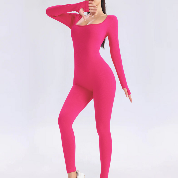 Stilla | Enkeltfarvet langærmet overall sportswear