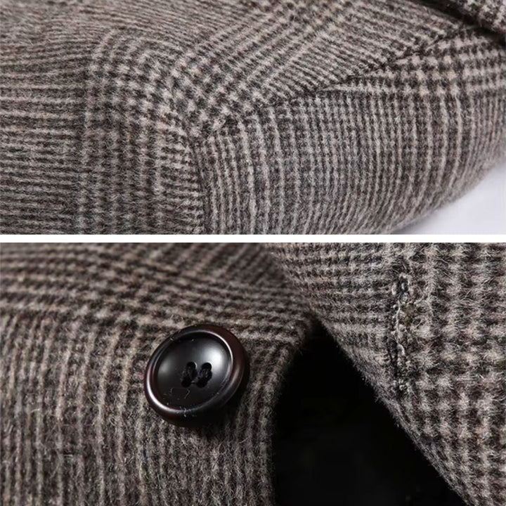 Stilla | Tjekket Uld-Trenchcoat