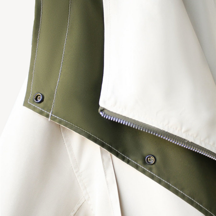 Stilla | Farveblok Trenchcoat til kvinder