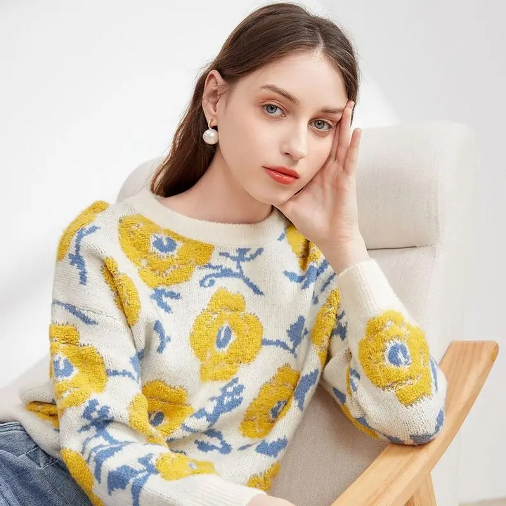 Stilla | Floral Blomst Sweater