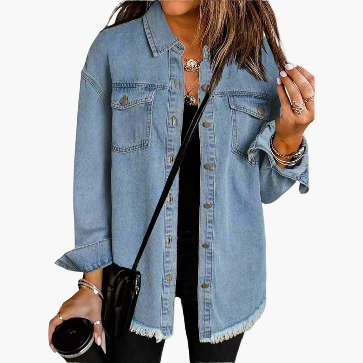 Stilla | Denimjakke I Afslappet Vintage-Stil - Perfekt til Fritid Og Hverdag