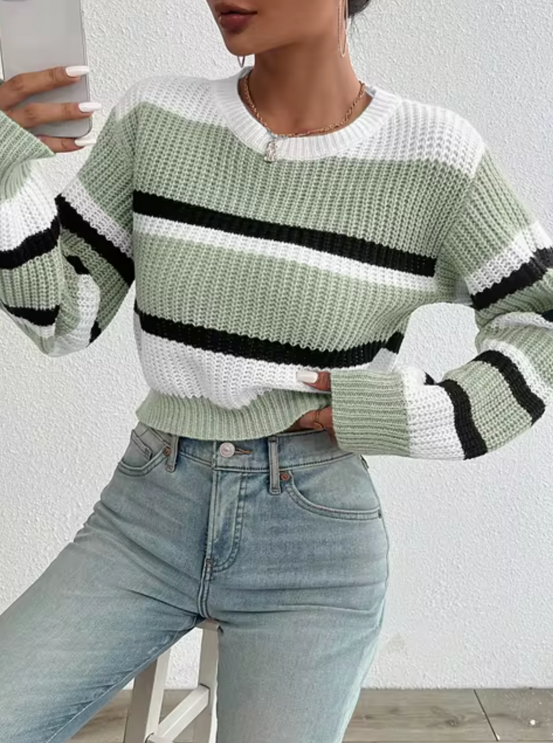 Stilla | Trendy Kort Striktrøje
