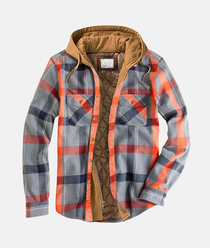 Stilla | Plaid flannel skjorte med hætte til mænd