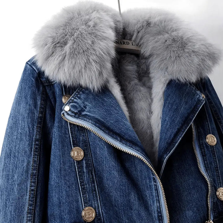 Stilla | Urban Elegance Denim & Pelsjakke