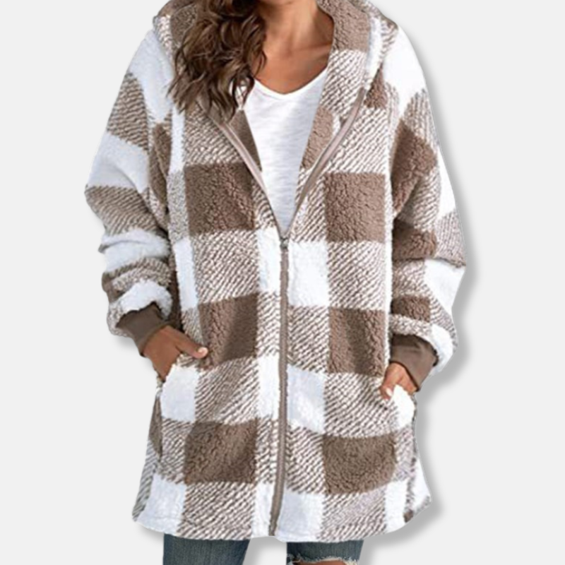 Stilla | Hoodie Oversized Fit Blødt strikkemateriale Lynlås Længere model Casual